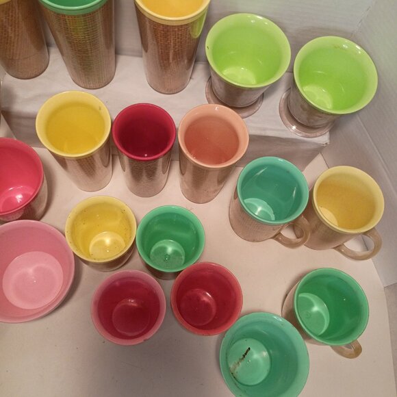 Assorted Lot MCM Raffia/Burlap Melmac Thermal Wear 21 Pieces Varied - Picture 10 of 11